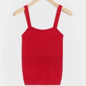 TEXTURED KNIT TANK Line and Dot Medium
